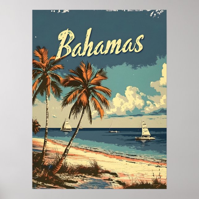 Bahamas Vintag Poster (Vorne)