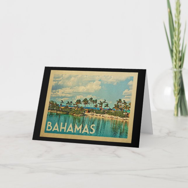 Bahamas Vintage Karte (Vorderseite)