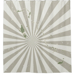 Bahamas Vintage Karte. Grunge Poster mit Karte des Duschvorhang