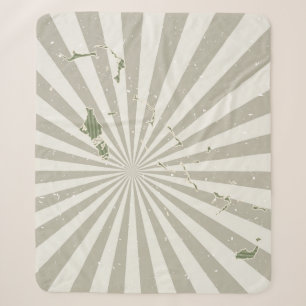 Bahamas Vintage Karte. Grunge Poster mit Karte des Sherpadecke