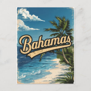 Bahamas Vintage Reise  Postkarte