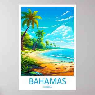 Bahamas Vintage-Ski-Poster National Travel Park Poster