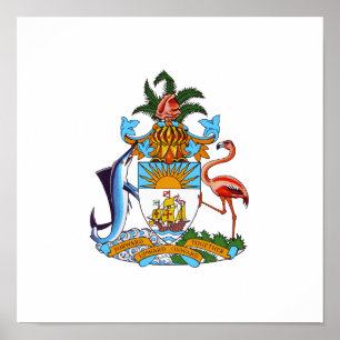 Bahamas-Wappen Poster