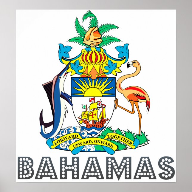 Bahamas-Wappen Poster (Vorne)