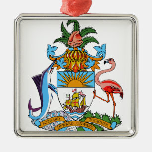 Bahamas-Wappen Silbernes Ornament