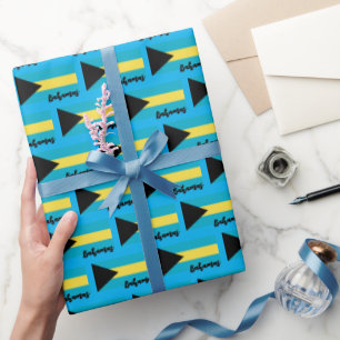 Bahamas Wrapping Paper, patriotische Flagge der Ba Geschenkpapier