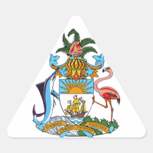 Bahamasemblem Dreieckiger Aufkleber