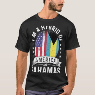 Bahamian American Patriot Grown Flag Spaß T-Shirt