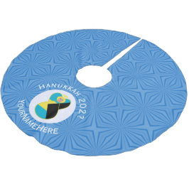 Bahamian Flag Angel Hanukkah Blonde Polyester Weihnachtsbaumdecke