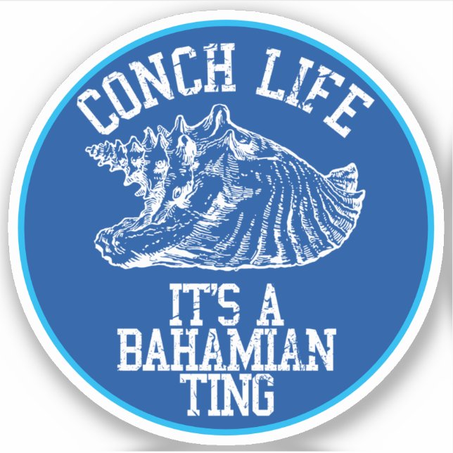 Bahamian Sticker Bahamas Independence Conch Life (Vorderseite)
