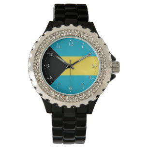 Bahamianische Flagge Armbanduhr