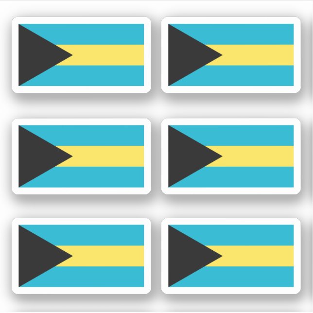 bahamianische Flagge Aufkleber (Vorderseite)