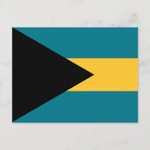 Bahamianische Flagge, Flagge der Bahamas Postkarte