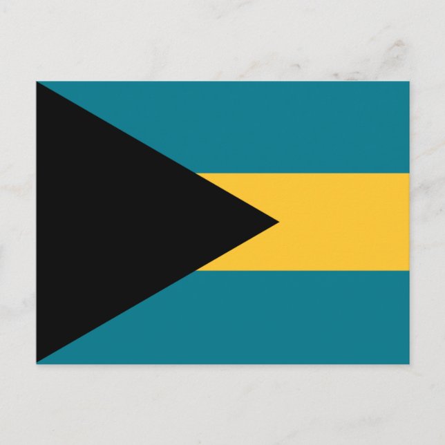 Bahamianische Flagge, Flagge der Bahamas Postkarte (Vorderseite)