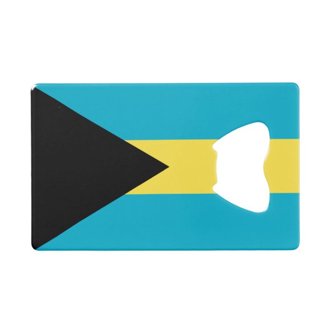 Bahamianische Flagge Geldbeutel Flaschenöffner (Vorderseite (Horizontal))