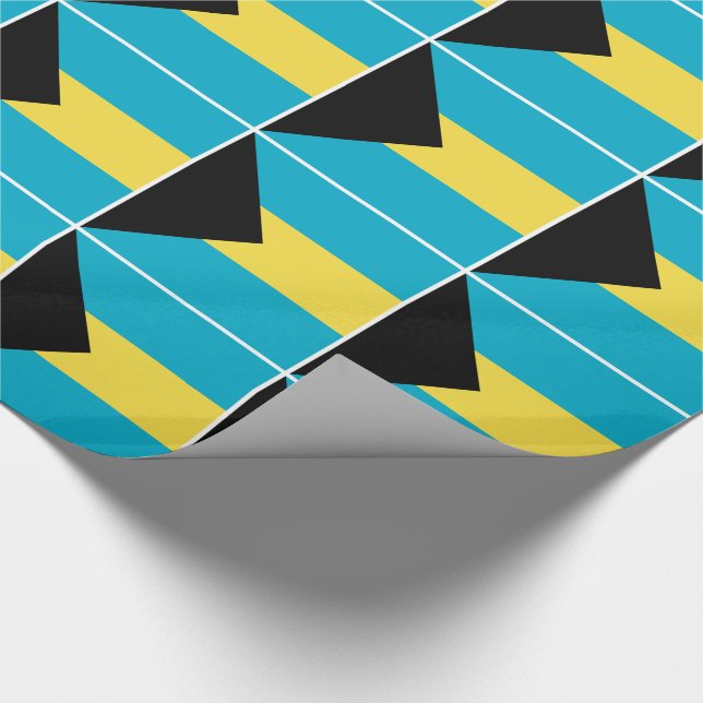 Bahamianische Flagge Geschenkpapier (Ecke)