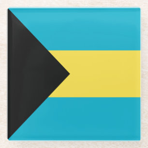 Bahamianische Flagge Glasuntersetzer