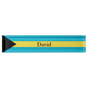 Bahamianische Flagge Namensplakette