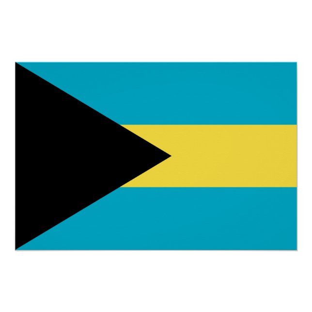 Bahamianische Flagge Poster (Vorderseite)