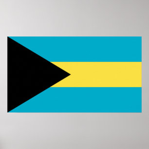 Bahamianische Flagge Poster