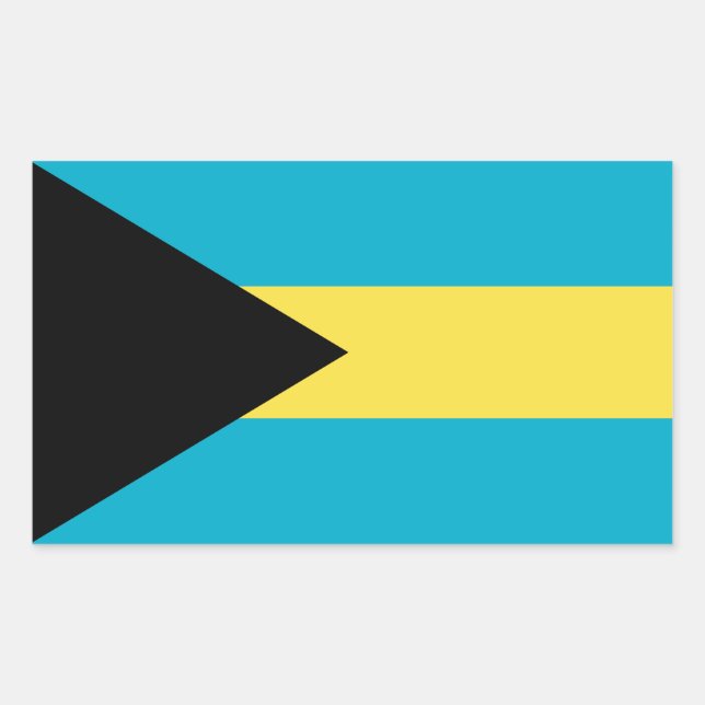 Bahamianische Flagge Rechteckiger Aufkleber (Vorderseite)