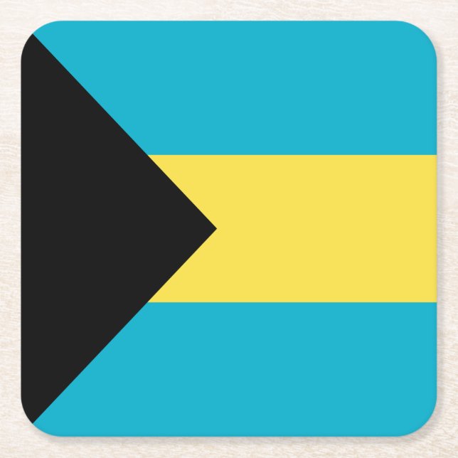 Bahamianische Flagge Rechteckiger Pappuntersetzer (Vorderseite)