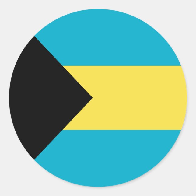 Bahamianische Flagge Runder Aufkleber (Vorderseite)