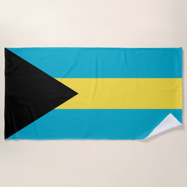 Bahamianische Flagge Strandtuch (Vorderseite)