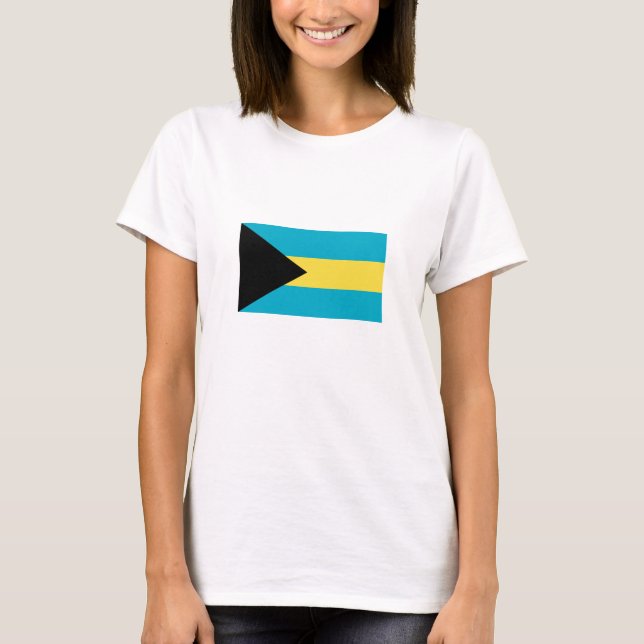Bahamianische Flagge T-Shirt (Vorderseite)