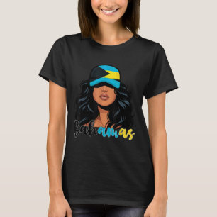 Bahamianisches Mädchen Flagge der Bahamas Stolz Ba T-Shirt