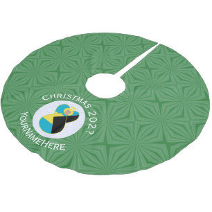 Bahamischer Blonder Engel Weihnachtsflagge Persona Polyester Weihnachtsbaumdecke