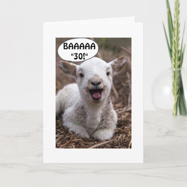 BAHHHH. SIE SIND "30", ABER SIE KÖNNEN IMMER NOCH  KARTE (Vorderseite)