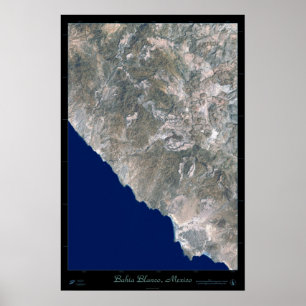Bahia Blanco, Baja- Californiasatellitenplakat Poster