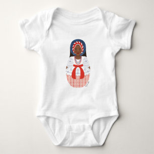 Bahia Brazilian Matryoshka Baby Bodysuit Strampler