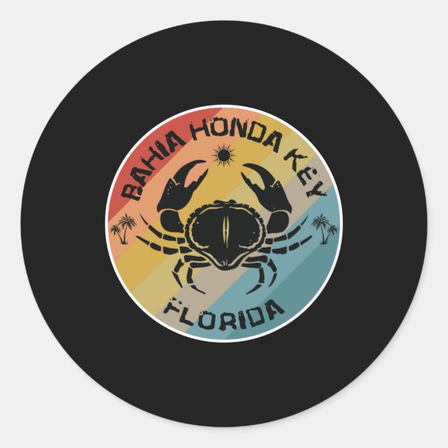 Bahia Honda Key Florida Kunstgewerbe Runder Aufkleber (Vorderseite)