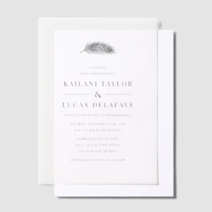 Bahia Simple Modern Minimal Palm Leaf Wedding
