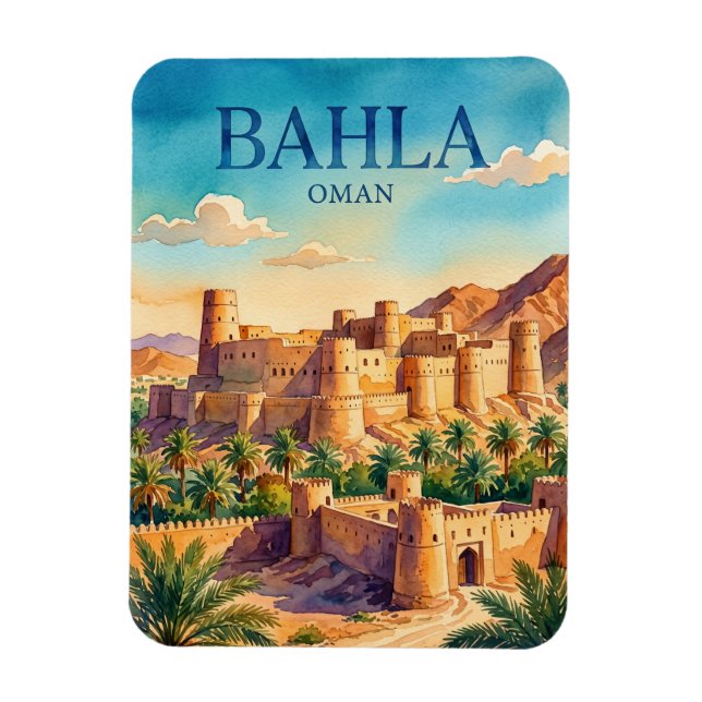 Bahla-Festung Oman Magnet (Vertikal)