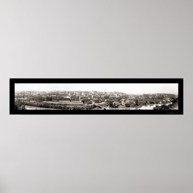 Bahn & City Lynchburg Foto 1915 Poster (Vorne)