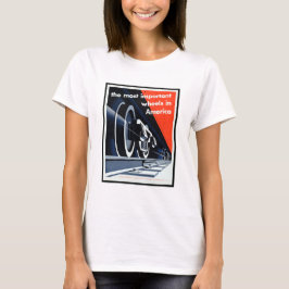 Bahn Kunst Vintage Foto Bahnbetrieb und Bergstatio T-Shirt