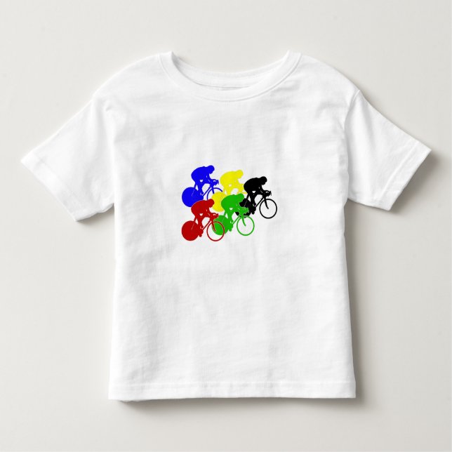 Bahn-radfahrenRadrennen-Fahrrad-Reiter Kleinkind T-shirt (Vorderseite)