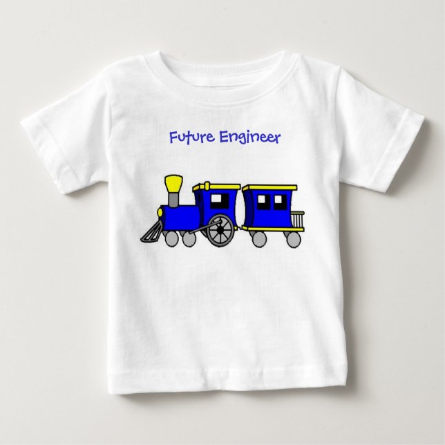 Bahn und Kaboose, Zukunftsingenieur Baby T-shirt (Vorderseite)