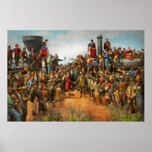 Bahn - Zivil - Das Champagner-Foto 1869 Poster