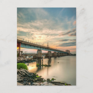 Bahnbrücke Rockaway Postkarte