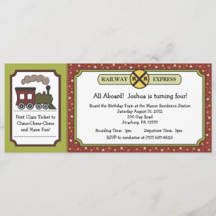 Bahnfahrkarte laden - Fall-Herbst-Apple-Farben ein Einladung