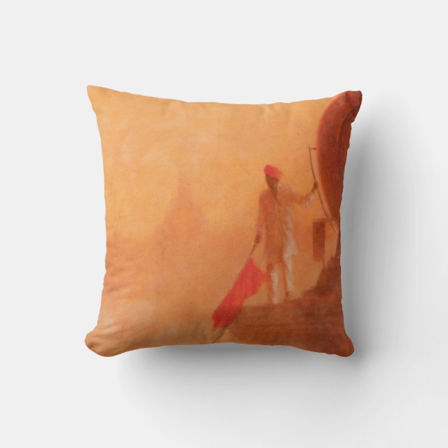 Bahnflaggen-Mann Agra 2010 Kissen (Vorderseite)