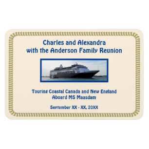 Bahngrenze mit Kreuzfahrtschiffstateroom-Türmarker Magnet