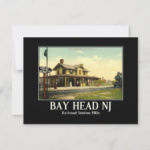 Bahnhof Bay Head NJ 1910er Jahre Postkarte