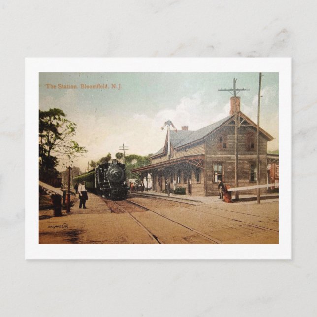 Bahnhof Bloomfield, New Jersey Vintag Postkarte (Vorderseite)