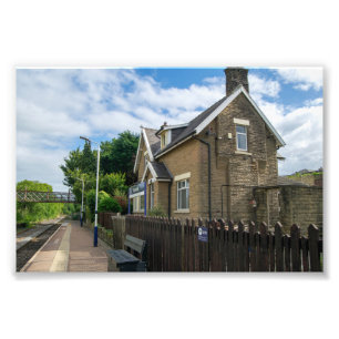 Bahnhof Brierfield, Lancashire Fotodruck