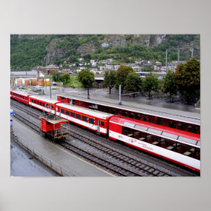 Bahnhof Brig in der Schweiz Poster